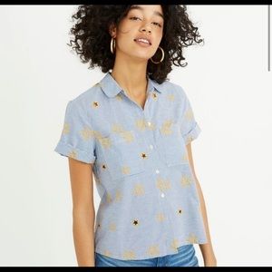 Madewell Embroidered Star Button Up Shirt